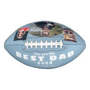 Modern Dusty Blue Beste vader 3 Foto Collage American Football