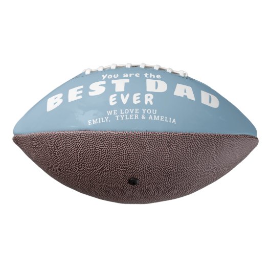 Modern Dusty Blue Beste vader 3 Foto Collage American Football (Gedraaid 270)