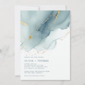 Modern Dusty Blue Blauwgroen Ocean Waves Beach Bru Kaart (Voorkant)