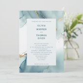 Modern Dusty Blue Blauwgroen Typografie Strand Bru Kaart (Staand voorkant)