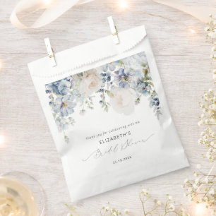 Modern Dusty Blue & Blush Pink Vrijgezellenfeest Bedankzakje