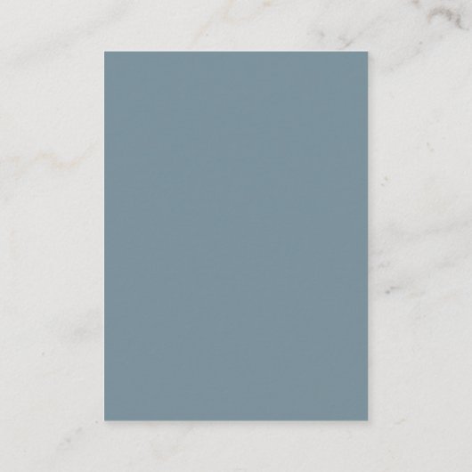 Modern Dusty Blue Bold Typography Wedding Informatiekaartje (Achterkant)