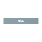 Modern Dusty Blue Bold Typography Wedding Uitnodigingen Wikkel (Vlak)