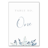 Modern Dusty Blue Botanical Kaart (Achterkant)