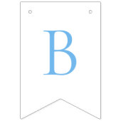 Modern Dusty Blue Bow Vrijgezellenfeest Bunting Ba Vlaggetjes (Tweede vlag)