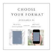 Modern Dusty Blue Cross Eerste Heilige Communie Kaart