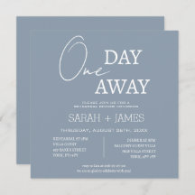 Modern Dusty Blue Een dag weg repetitie diner