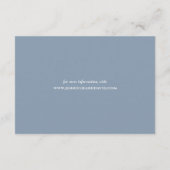 Modern Dusty Blue en Gold Wedding Hotel Informatiekaartje (Achterkant)