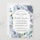 Modern Dusty Blue Floral Botanical Vrijgezellenfee Kaart (Voorkant)