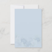 Modern Dusty Blue Floral Greenery Vrijgezellenfees Kaart (Achterkant)