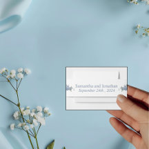 Modern Dusty Blue Floral