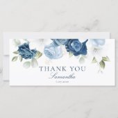 Modern Dusty Blue Floral Vrijgezellenfeest Bedankt (Voorkant)