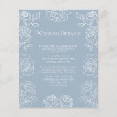 Modern Dusty Blue French Roses Wedding Details (Voorkant)