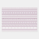 Modern Dusty Blue Green Pink Holiday Pattern Naam Inpakpapier Vel (Voorkant 3)