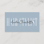 Modern Dusty blue Hair Stylist Professional Visitekaartje (Voorkant)
