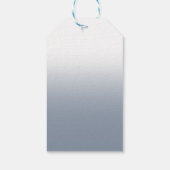 Modern Dusty Blue Heart & Photo Wedding Dank u Cadeaulabel (Achterkant)