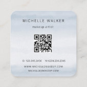 Modern Dusty Blue Landscape Elegant Visitekaartje (Achterkant)