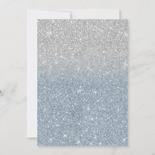 Modern Dusty Blue  Lantern Wedding Kaart (Achterkant)