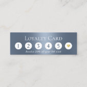 Modern Dusty Blue Metallic Beauty Salon Loyalty (Voorkant)