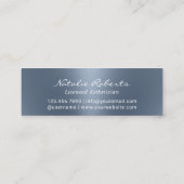 Modern Dusty Blue Metallic Beauty Salon Loyalty (Achterkant)