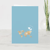 Modern Dusty Blue Passport Wereldkaart Baby shower (Achterkant)