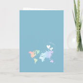 Modern Dusty Blue Passport Wereldkaart Baby shower (Achterkant)