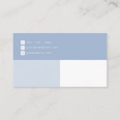 Modern Dusty Blue Professional Visitekaartje (Achterkant)