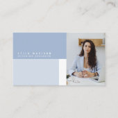 Modern Dusty Blue Professional Visitekaartje (Voorkant)