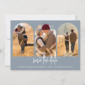Modern Dusty Blue Save The Date (Voorkant)