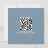 Modern Dusty Blue Save the Date QR Wedding Kaart (Achterkant)