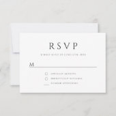 Modern Dusty Blue Script Cross Boy Doop RSVP Kaartje (Voorkant)