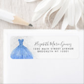 Modern Dusty Blue Silver Glitter Gown Quinceanera Etiket (Insitu)
