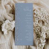 Modern Dusty Blue Silver Glitter Wedding