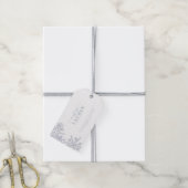 Modern Dusty Blue Sneeuwvlok Geen Wrap Gift Label Cadeaulabel (Met Touw)
