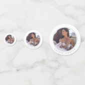 Modern Dusty Blue Snowflake Winter Vrijgezellenfee Confetti (Achterkanten)