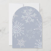 Modern Dusty Blue Snowflake Winter Vrijgezellenfee Kaart (Achterkant)