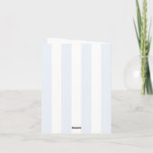 Modern Dusty Blue Stripe Oh Boy Baby Shower Bedankkaart (Achterkant)
