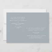 Modern Dusty Blue Two Venues Wedding Invitation Kaart (Voorkant)