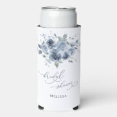 Modern Dusty Blue Vrijgezellenfeest Custom Seltzer Blikjeskoeler (Seltzer Voorkant)
