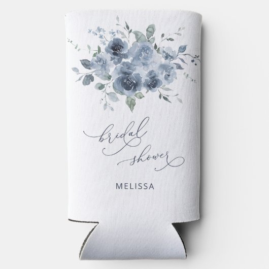 Modern Dusty Blue Vrijgezellenfeest Custom Seltzer Blikjeskoeler (Achterkant)