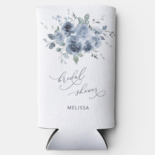 Modern Dusty Blue Vrijgezellenfeest Custom Seltzer Blikjeskoeler (Voorkant)