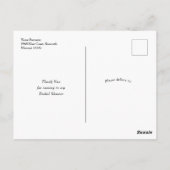 Modern Dusty BLue Waterverf groen dank u Briefkaart (Achterkant)