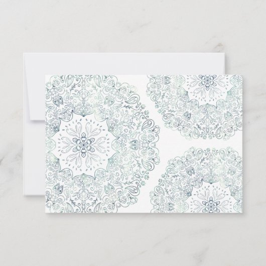 Modern Dusty Blue Waterverf Wedding Calendar Save The Date (Achterkant)