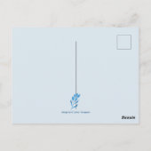 Modern Dusty Blue Waterverf Wedding Invitation Briefkaart (Achterkant)