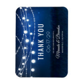 Modern Dusty Blue Wedding Bedankt Magnet Magneet (Verticaal)