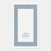 Modern Dusty Blue Wedding Bride & Groom Pattern Servet (Voorkant)