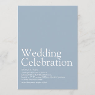 Modern Dusty Blue Wedding Definition Kaart