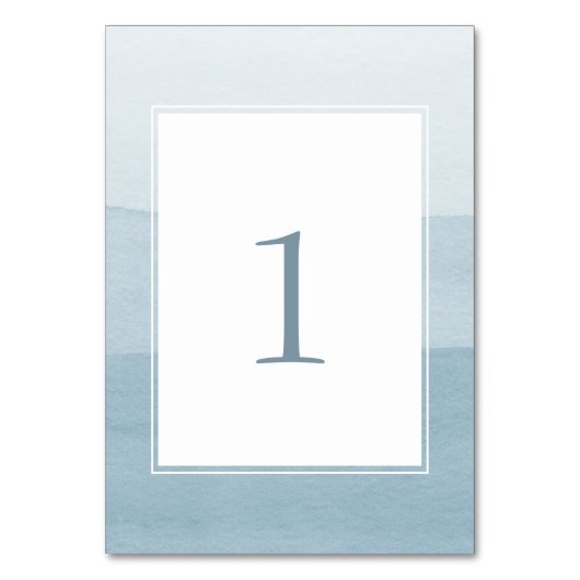 Modern Dusty Blue Wedding Kaart (Voorkant)