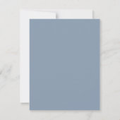 Modern Dusty Blue Wedding Photo Save the Date Kaar Aankondiging (Achterkant)