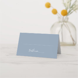 Modern Dusty Blue Wedding Table Number Plaatskaartje